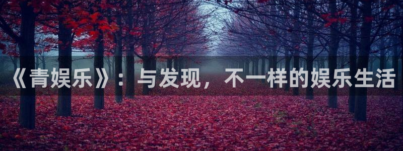 速赢彩：《青娱乐》：与发现，不一样的娱乐生活